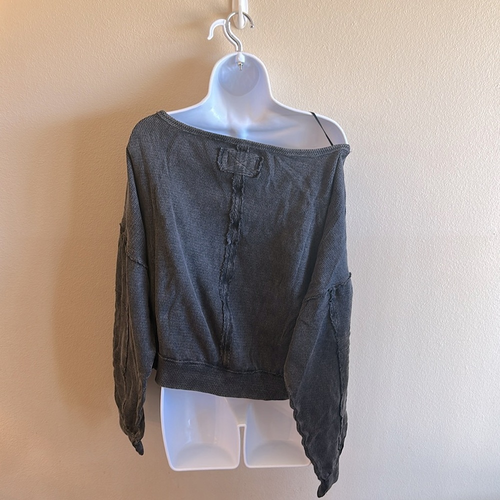 We The Free Ife Pullover Black Relaxed Fit Long Sleeves Womens Size Large - Picture 5 of 13